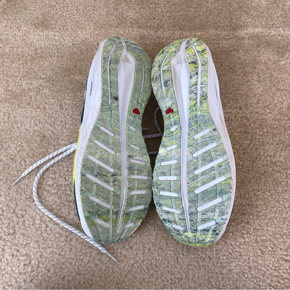 Salomon Men’s Aero Volt Running Shoes White China/Blue/Safety Yellow Size 12.5 - Picture 7 of 10